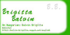brigitta balvin business card